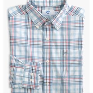 Southern Tide Plaid Button-Down Shirt - sport shirt size xl